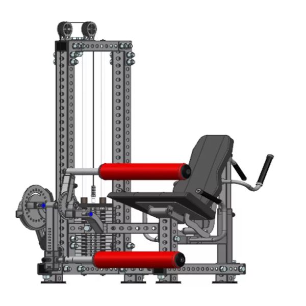 Gym Equipment Dual Function Quads Calf Workout Seated Leg Curl Extension