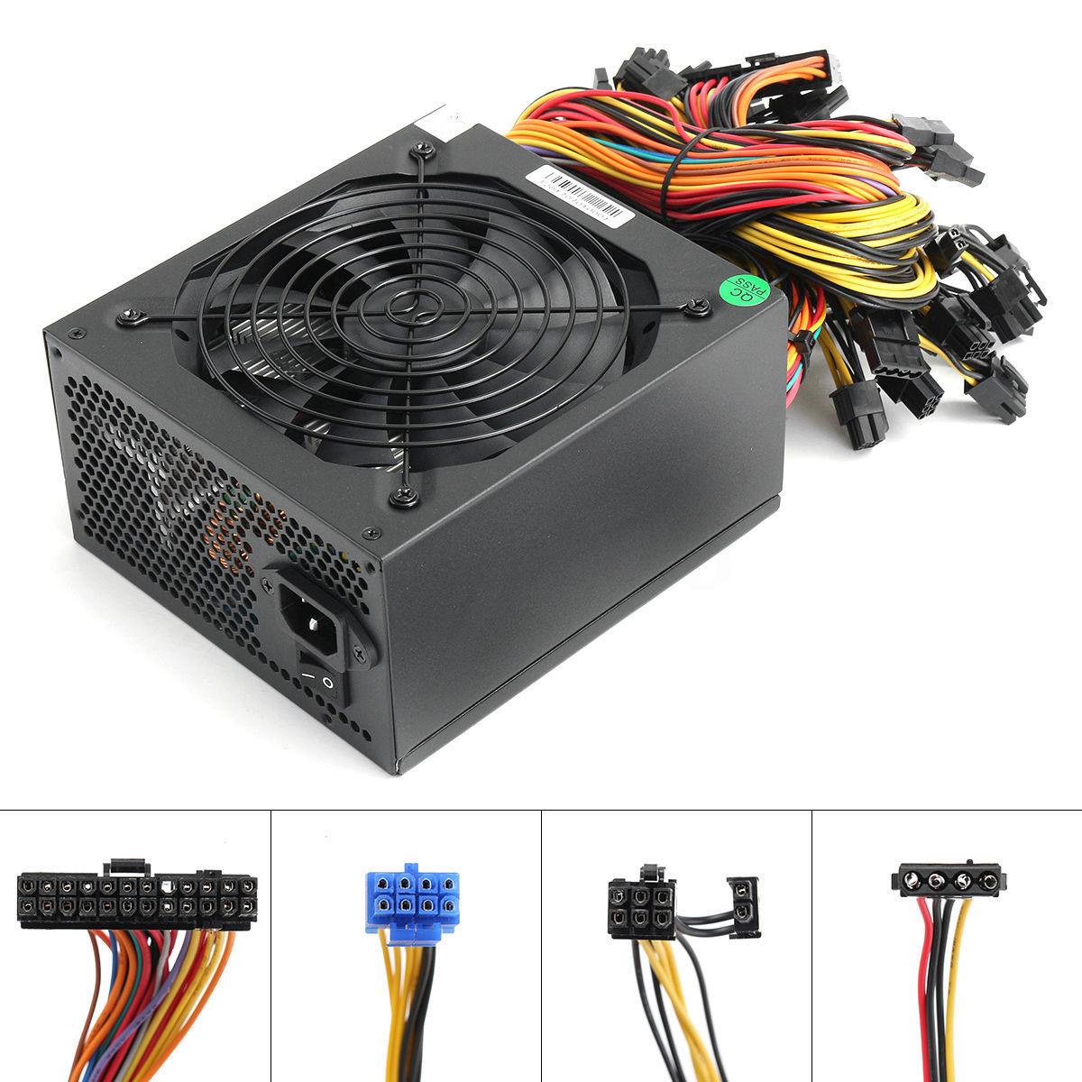 power supply 12v Input Voltage 110-220V Output Current 130A PC main desktop power supply 1600W silent energy for computer case