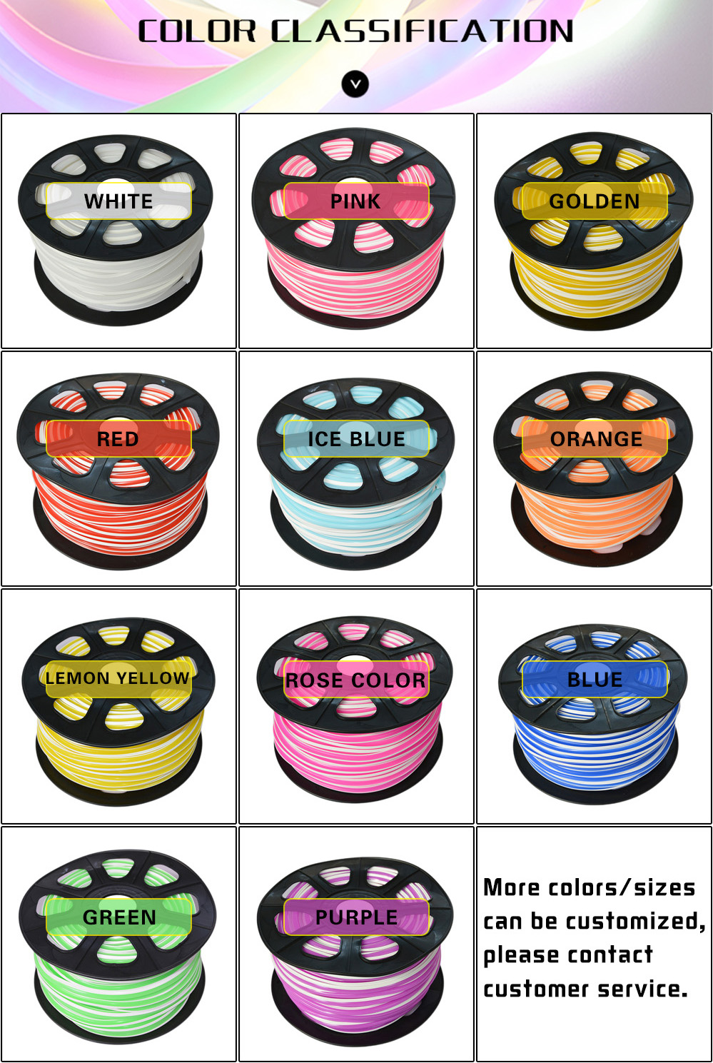 Silicone Separated Led Neon Flex Size in 6mm 8mm 10mm S Shape Led Strip 5V 12V Single Color