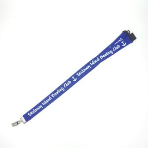 Dark Blue Personalized Key Lanyards Advertising Items With Badge Clip
