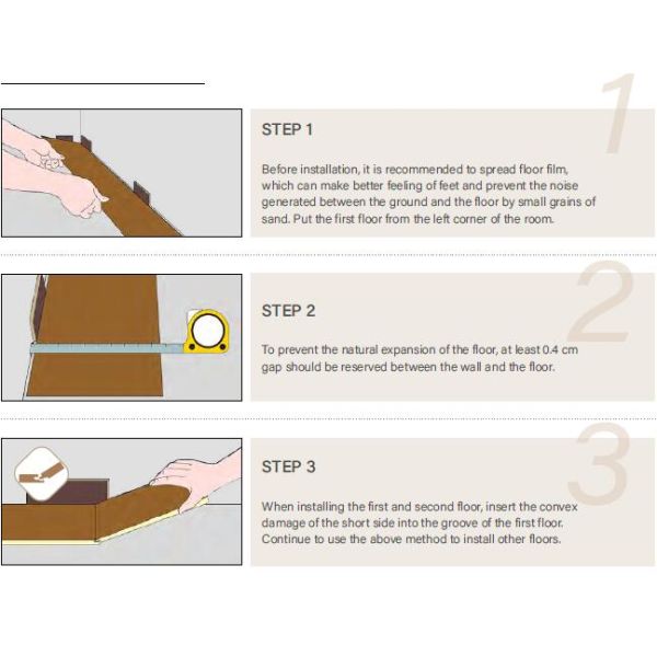 Watertight 3.2mm Rigid Core Vinyl SPC Flooring Scratch Resistant Fireproof