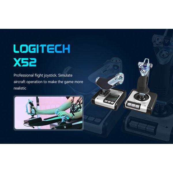 Virtual Reality Flight Simulator Games Vr Headset Big Screens Logitech X52 Stick Flying 360 Chair