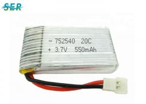 Buy cheap 3.7V 550mAh 20C Rate RC Plane Battery , Helicopter Micro Drone Battery 752540 702030 Hobby product