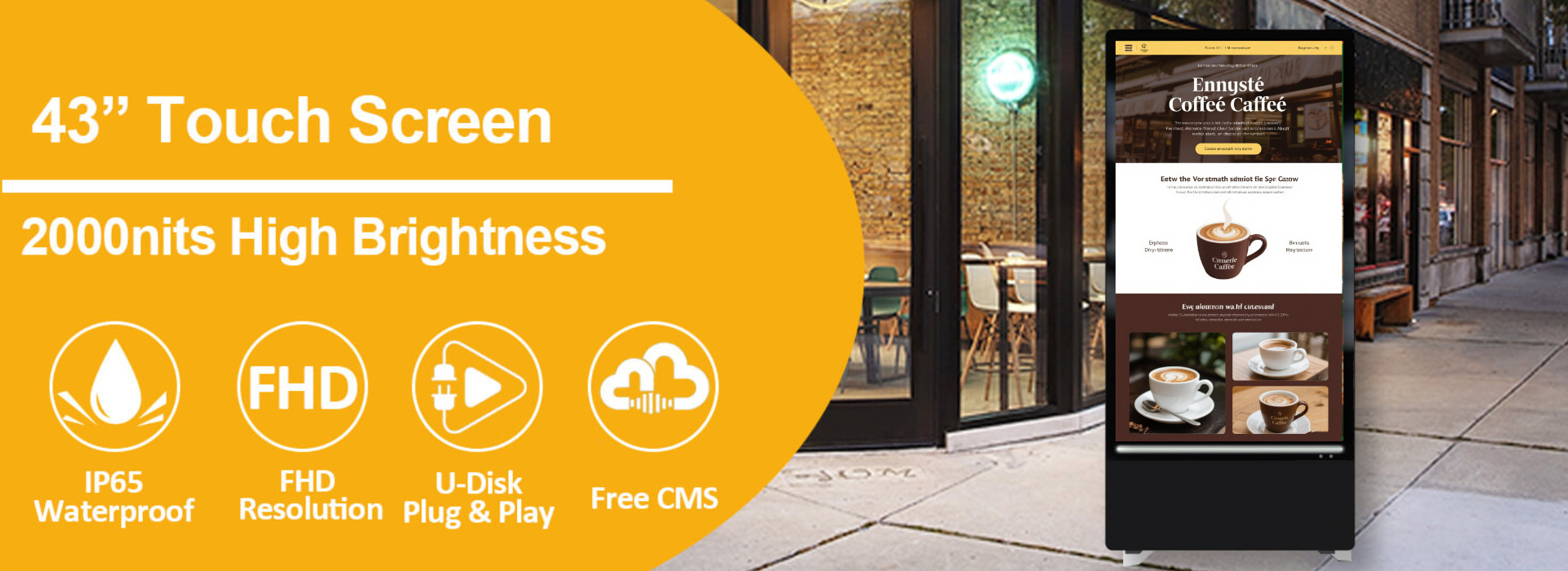 High Brightness Multi Language Outdoor LCD Digital Signage with TCP IP/PPPOE/ICMP/DHCP/DNS/FTP/HTTP Connectivity