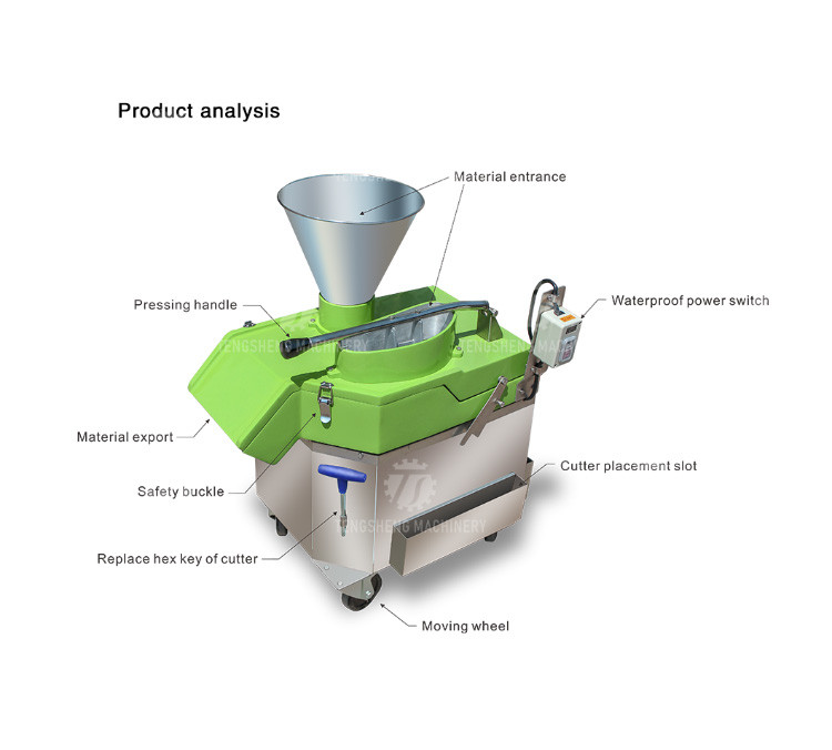 Industrial 1HP Multi-function strawberry slicer vertical melon and fruit slicing, slicing and dicing machine