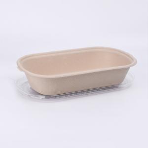 Cheese Rectangular 1300ml Disposable Paper Soup Bowls Biodegradable Salad Food