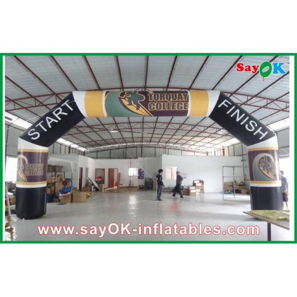 Custom Inflatable Arch Huge Advertising Inflatable Arch , Oxford Cloth Inflatable Finishing Line Arch