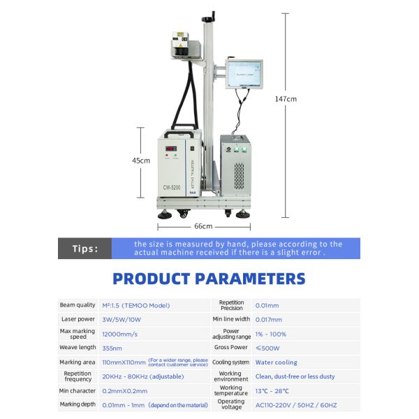 UV Laser Marking Machine 3W 5W 10W