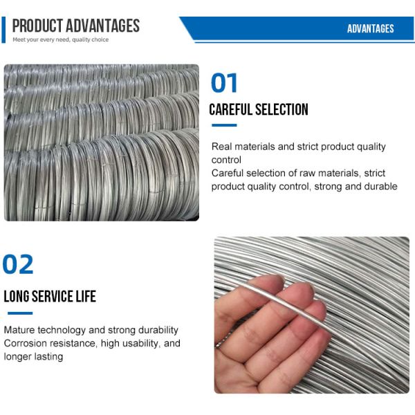 Hot-Dip Galvanized Wire Types Strong Corrosion Resistance Steel Wire for Drawing Forming