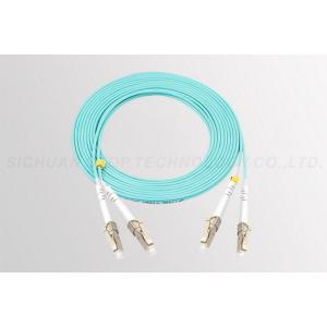 OM3 OM4 Fiber Optic Patch Cord Duplex LC Connector Light Blue Color