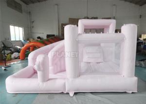 Buy cheap Girls Pastel Pink Inflatable Bounce House Inflatable White Bouncy Jumping Castle product