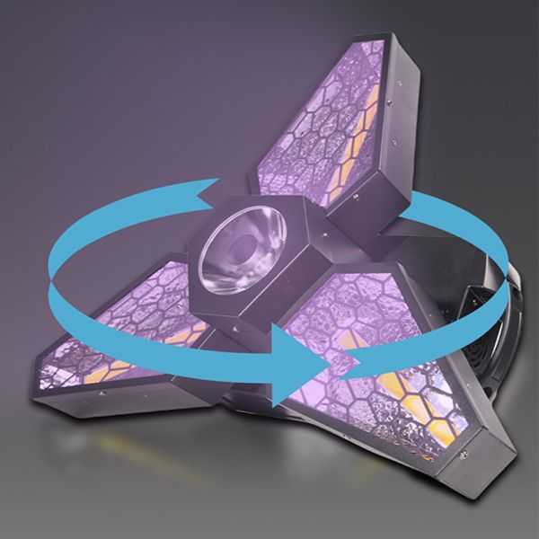 DMX Controlled LED RGB Maple Leaf Rotating Retro Light Versatile Background Effect Illumination for Enhanced Atmospheric