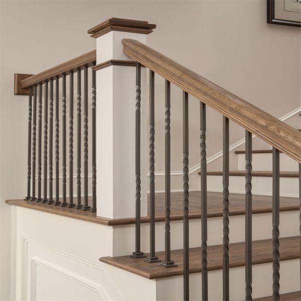 Strong Interior Staircase outdoor metal handrail for steps Protective Finish