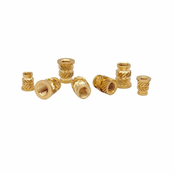 Crown Mark Processing Custom Through-Hole Knurled Copper Nut Double Twill Brass Nut