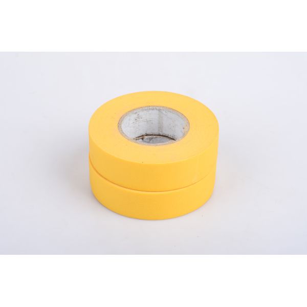 Crepe Paper Material Yellow Masking Tape For Powder Spraying