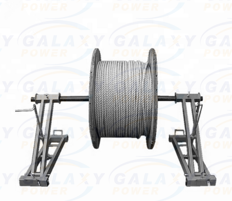 8Ton Mechanical Reel Elevator Cable Drum Stands Transmission Line Tool