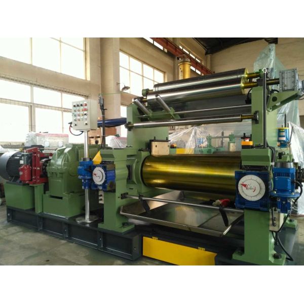 22 Inch Two Roll Mixing Mill 90Kw Rubber Kneading Machine