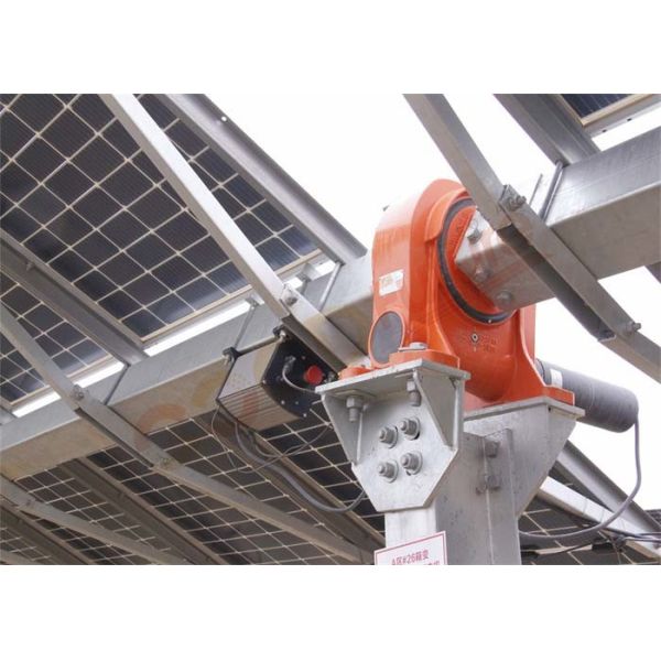 Flat Single Shaft Roof Mounted Solar Tracker Reduction Gear Drive