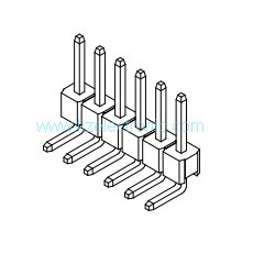 Buy cheap 2.54mm single row right angle pin header connector product