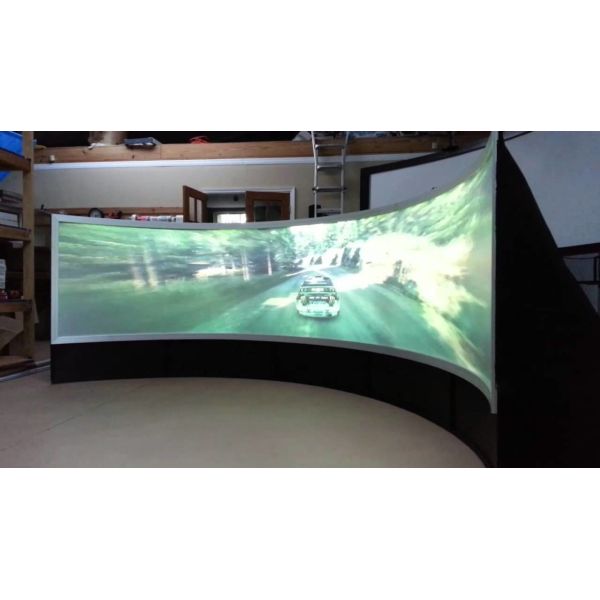 HD Customized Curved Projection Screen,fixed frame screen 180 Degree For Flight Simulator