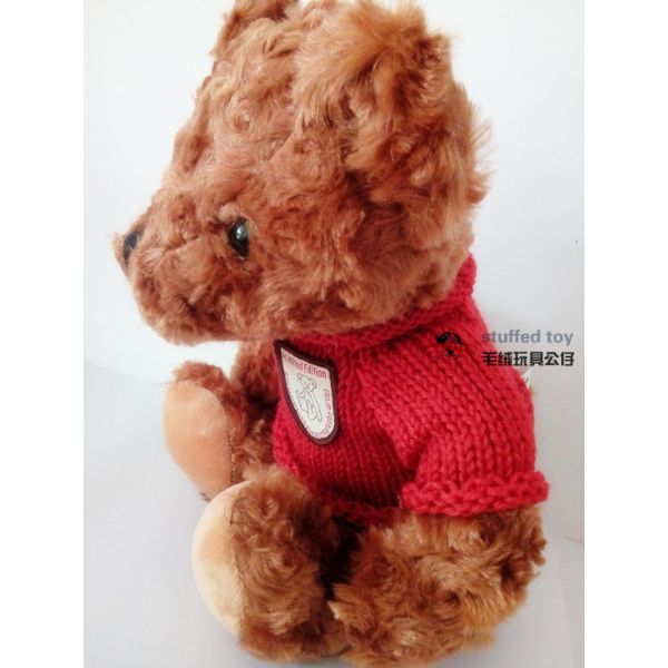 Plush Teddy Bear Gray Stuffed Toy With RED Cloth Cool Item Hot Model Animal FOR KIDS Children christmas Present New