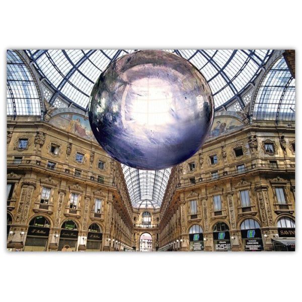 En71 Inflatable Holiday Decorations / Silver Reflective Inflatable Mirror Balloon