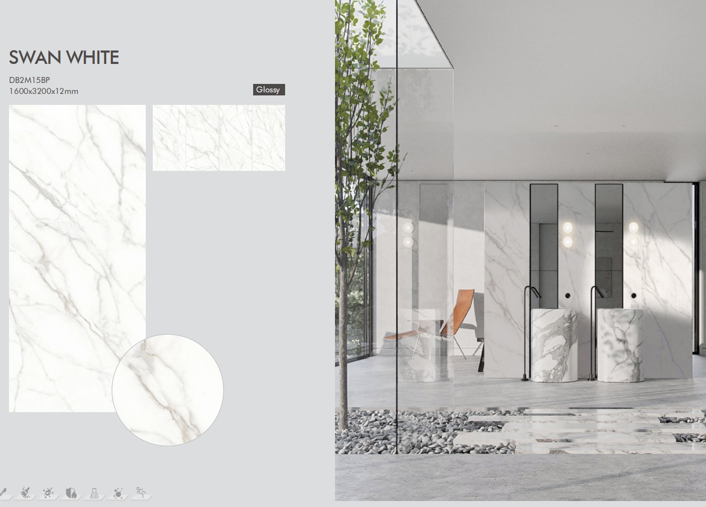 High Slip Resistance Porcelain Cement Look Tile for Cement Backer Board Substrates