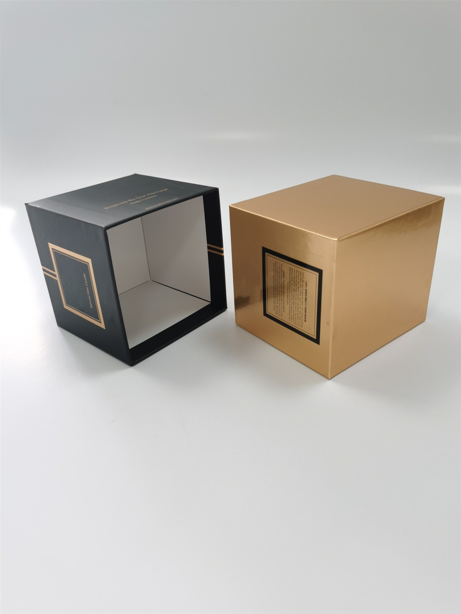 Biodegradable Cardboard Candle Packaging Box Glossy Lamination