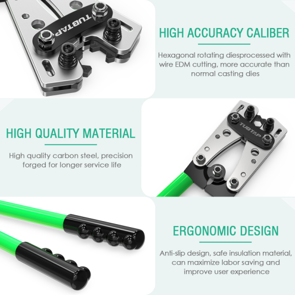AWG 10-1/0 Battery Cable Lug Crimping Tool Portable Multipurpose
