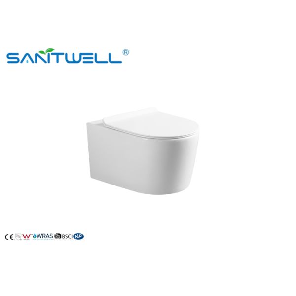 Modern Design Rimless SWM9315 Sanitary Wall Mounted Round WC Sanitary Ware Ceramic