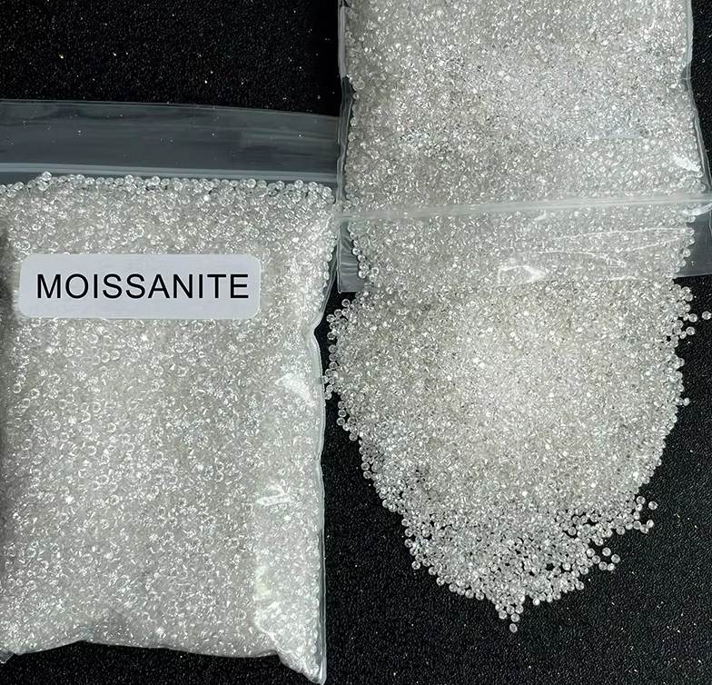 Jewelry White VVS Melee Moissanite Diamond , Custom Melee Loose Moissanite Stones