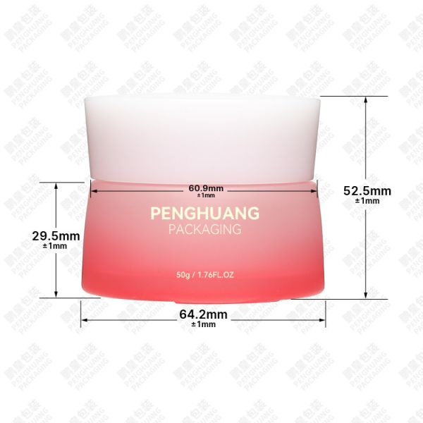 Luxury Skin Care Cosmetic Glass Jar 50g With Screw Lid Empty Body Cream Jars