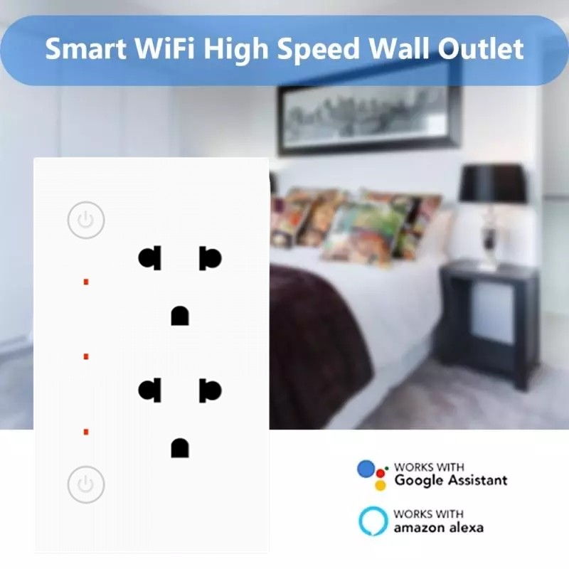 Oem Customized Mobile Phone Remote Timing Control Wifi Smart Surge Protector Wireless Multi Plug Socket