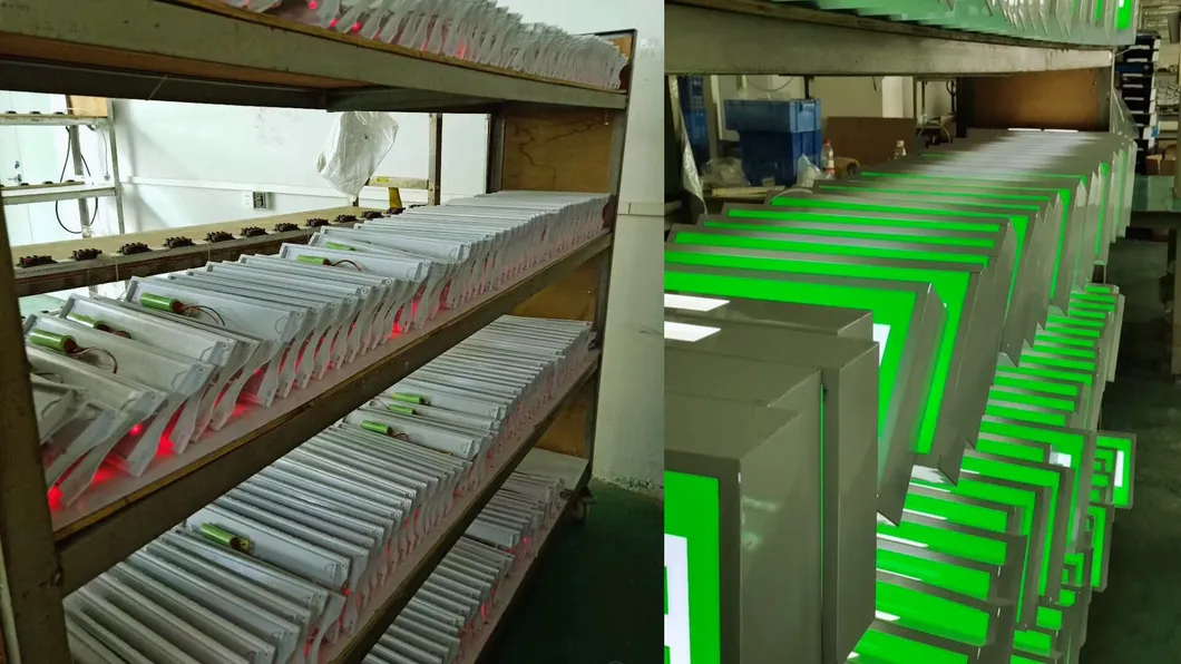 Factory Price Li-Battery Twins Double Heads IP65 Waterproof Industry Basement School Hospital Subway Supermarket Airport Escape LED Emergency Exit Light