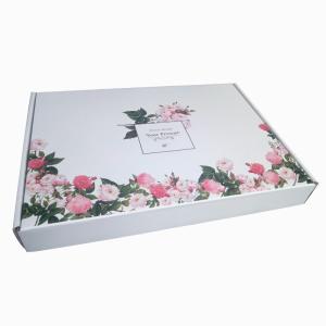 Custom Flower Pattern Gift Clothing Box Recyclable Foldable Paper Box
