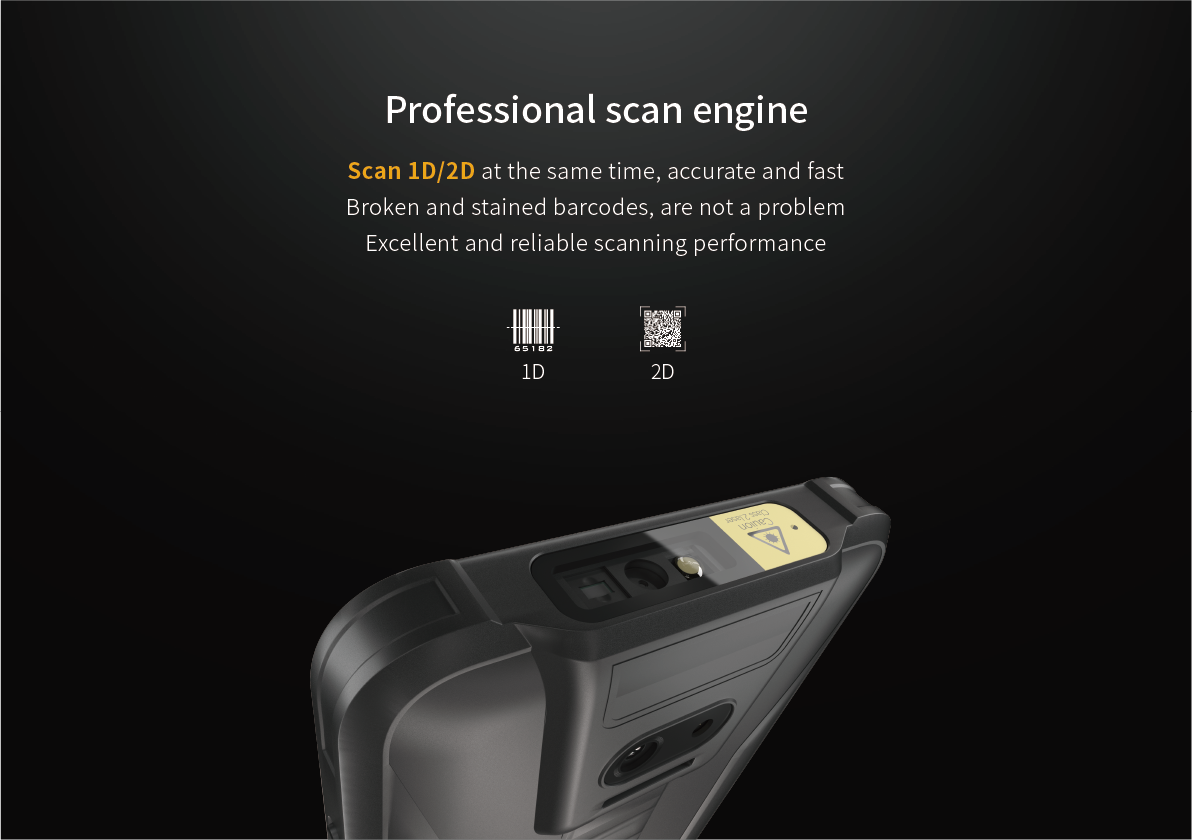 MT6762V Processor Type Industrial Android 4G Handheld Barcode Scanner for Asset Management