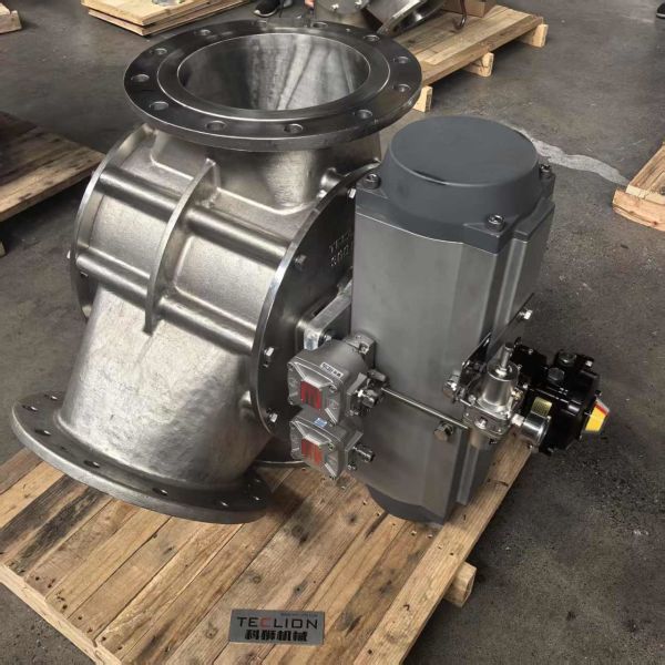 Large Diameter Stainless Steel Plug Diverter Valve For Dilute Phase Conveying
