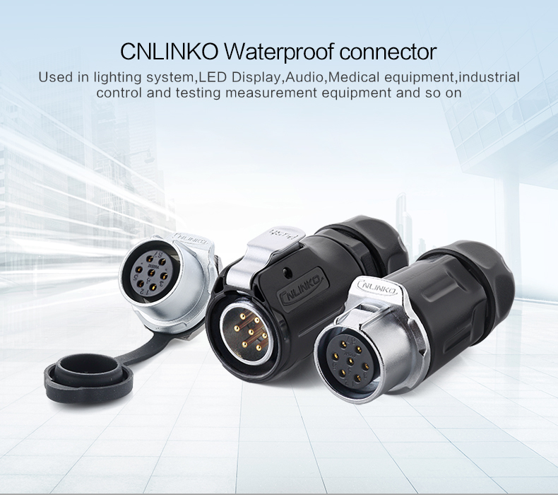 CNLINKO M20 7 Pin Male Female Electrical Plug Waterproof Multi Core Cable Connector 7 Pin