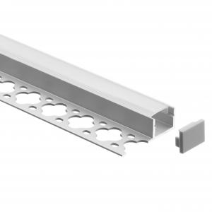 Buy cheap Square Plaster LED Profile PC Cover Strip Channel Drywall Gypsum Anodized 35*11mm product