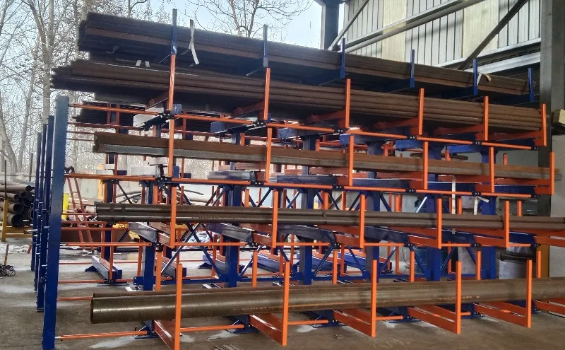 Pipe Telescopic Cantilever Shelf Metal Sheet Warehouse Storage Rack Telescopic Cantilever Shelves Long Materials