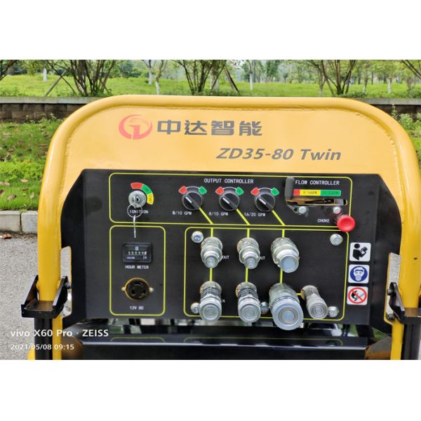 35hp Gasoline Hydraulic Power Unit Internal Confluence Flow 80lpm