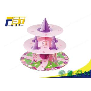 Buy cheap Durable Cardboard Three Tier Cake Stand , Cardboard Cupcake Display Stands product