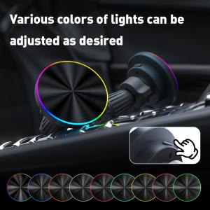 Adjustable Light Wireless Car Charger Mount Stable Connection And Operation