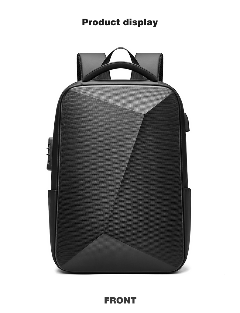 OEM ODM Waterproof Hard Shell Backpack 15.6inch Usb Laptop Backpack