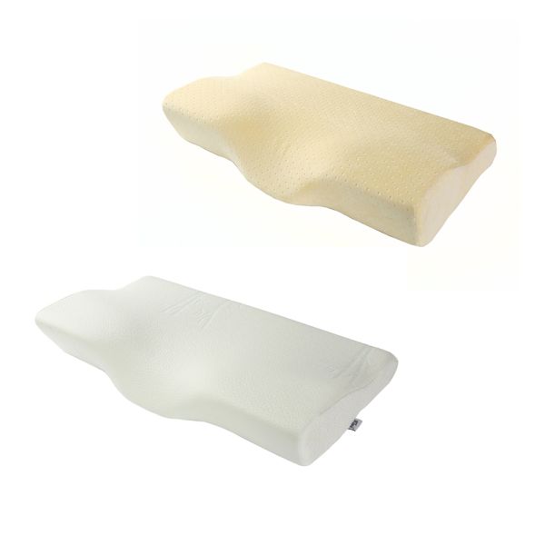 Contoured bamboo memory foam pillow , Butterfly Shaped Pillow Anti Snore Fibre