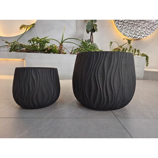 Fiber Clay Planter D370*H330mm 7-8 Years Indoor Life Time For Charcoal Oven / Barbecue Camping Burners