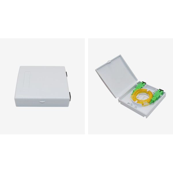 900 1 White 2 Port Fiber Termination Box ABS Material For FTTH Systems
