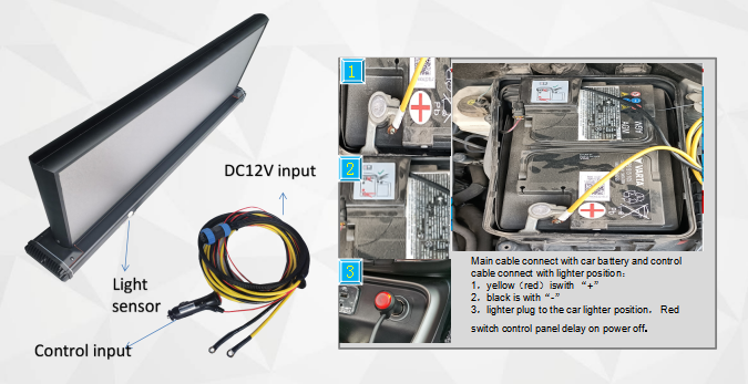 3C P2.5 Double-sided Taxi Top LED Display High Brightness LED Car Message Sign