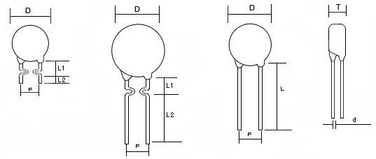 High Power NTC Thermistor , 10k ohm Thermistor For Lamps / Ballasts
