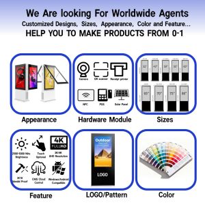 Outdoor LCD Digital Signage with 16:9 Aspect Ratio 3840X2160 Resolution and